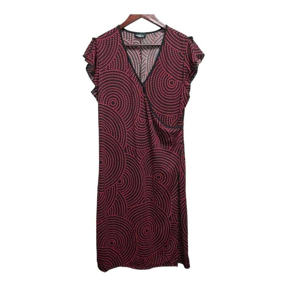 Red dress with cap sleeves by David Wayne.  Size 16